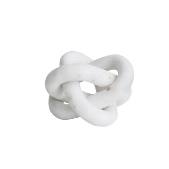 Hello Honey&reg; 6" White Decorative Interlocking Marble Chain with 3 Links {1}