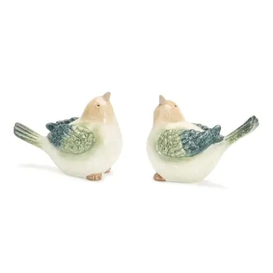 Terra Cotta Bird Figurines Set {5}