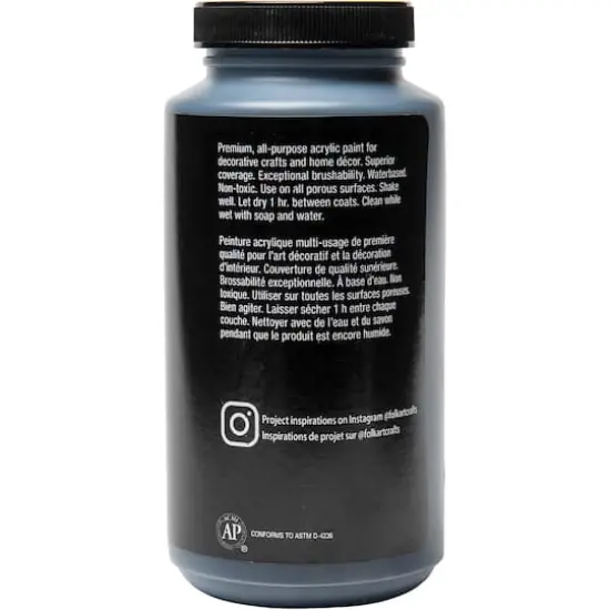 FolkArt&reg; 16oz. Matte Acrylic Paint 6373 Licorice {5}