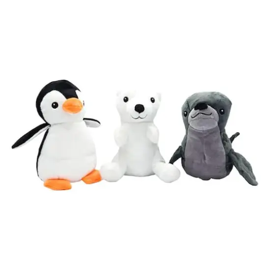Royal Pet Toys Arctic Allies Plush Squeaker Dog Toy Set {1}