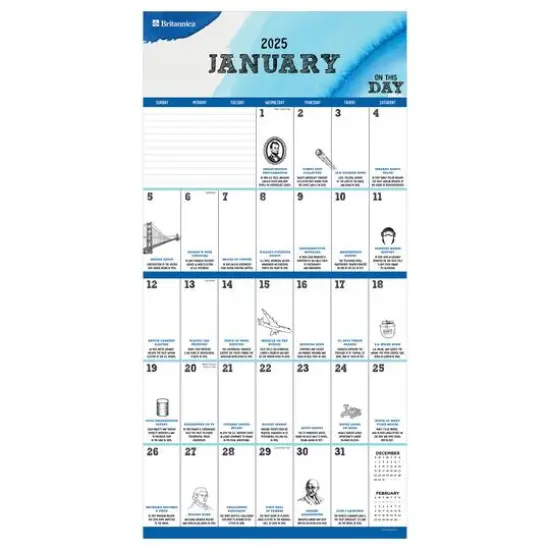 TF Publishing 2025 On This Day Wall Calendar {5}