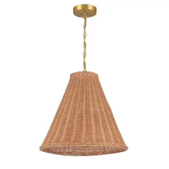Hello Honey&reg; Rattan Taper Pendant Light Natural {10}
