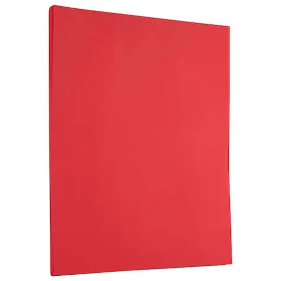 JAM Paper 8.5" x 11" Letter Paper & Envelopes #10 Business Stationery Set, 100ct. Red Brite Hue {5}