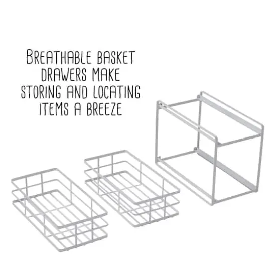 Honey Can Do White Kitchen Counter Organizer with Drawers {11}