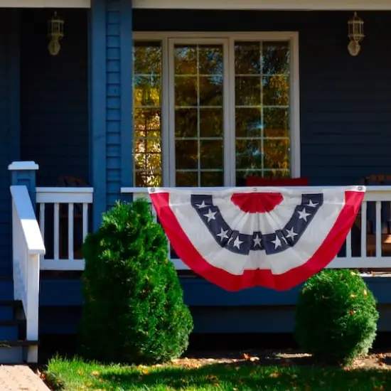 Patriotic Americana Pleated Bunting Flag, 24" x 48" {3}