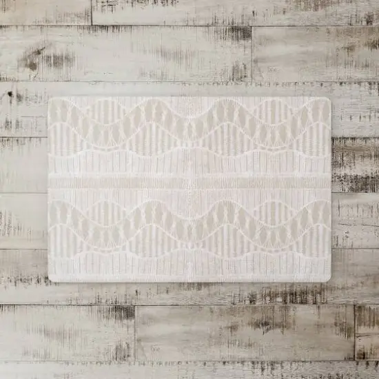 Lace Pattern Floor Mat Cream {3}