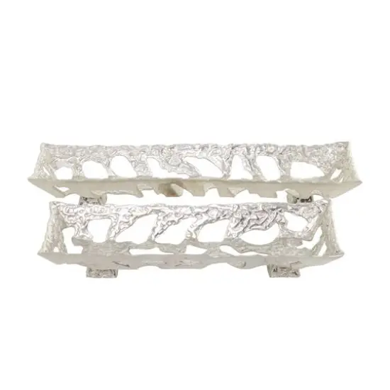 Silver Contemporary Tray, Set of 2" 29", 23" {3}