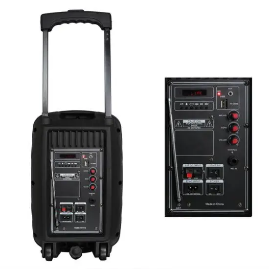 beFree Sound 8" 400 Watt Bluetooth Portable Party PA Speaker System With Illuminating Lights {6}