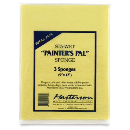 Masterson Sta-Wet&reg; Painter's Pal Palette Sponge Refills, 3ct. {1}