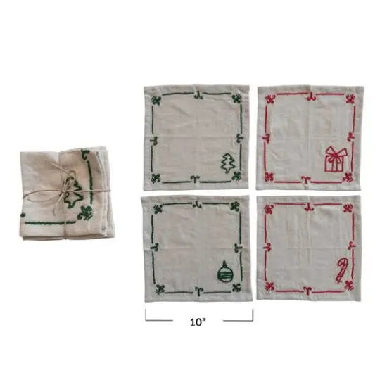 Hello Honey&reg; 10" Holiday Icon Cocktail Napkin Set {5}