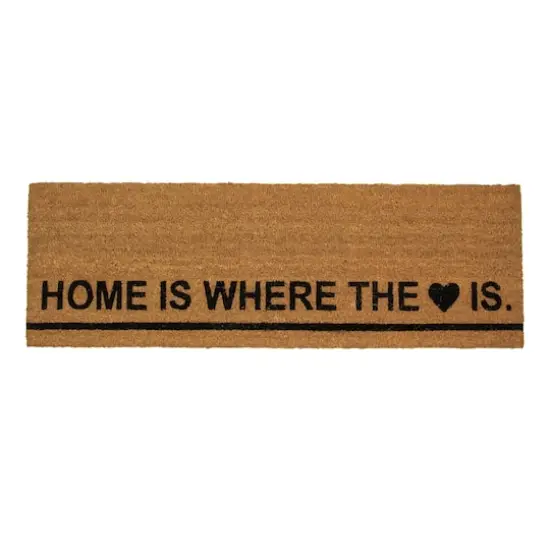 Natural Coir Home Is Where the Heart Is Doormat {1}