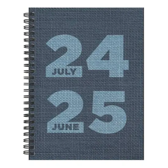 TF Publishing 2024-2025 Medium Denim Spiral Weekly Monthly Planner {1}