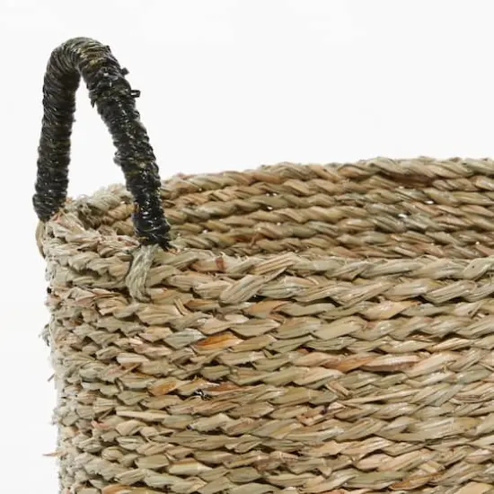 Black Seagrass Modern Storage Basket Set {4}