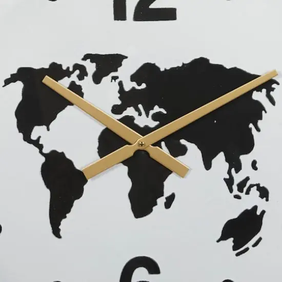 Gold Vintage Metal Wall Clock, 26" x 24" {4}