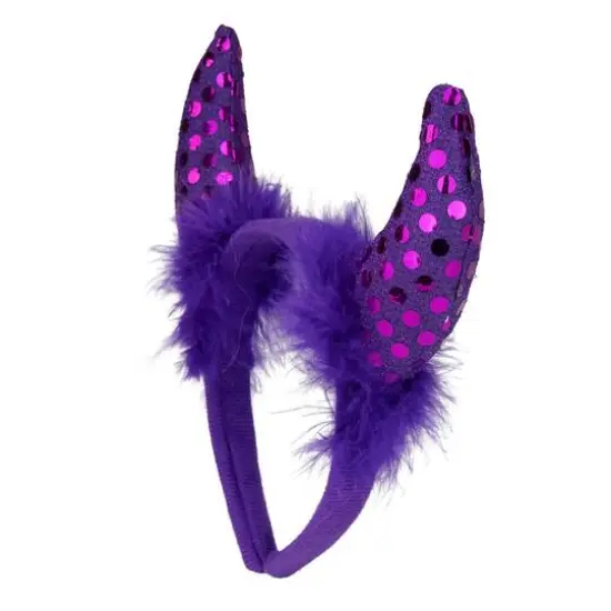 Purple Devil Halloween Costume Headband {4}