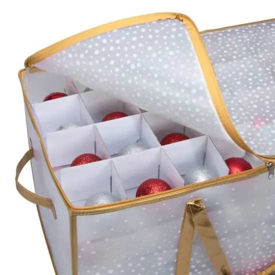 Simplify Gold & White 128ct. Ornament Storage Organizer {4}