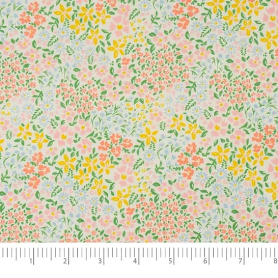 SINGER Modern Packed Flowers Cotton Fabric {4}