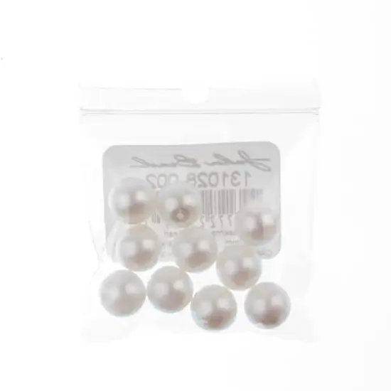 Preciosa Maxima Nacre Pearl Beads, 10mm Pearlescent White {3}