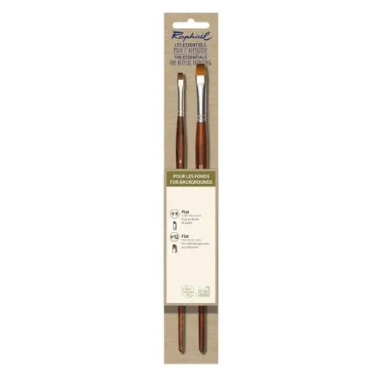 Raphael Essentials Acrylic & Watercolor For Backgrounds 2-Piece Brush Set {1}