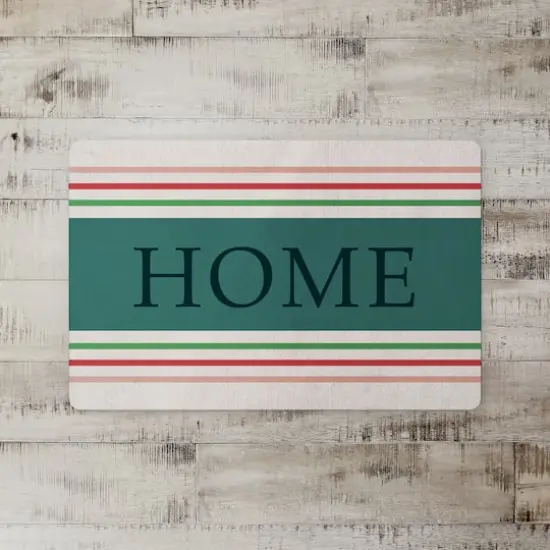 Striped Home Floor Mat {3}