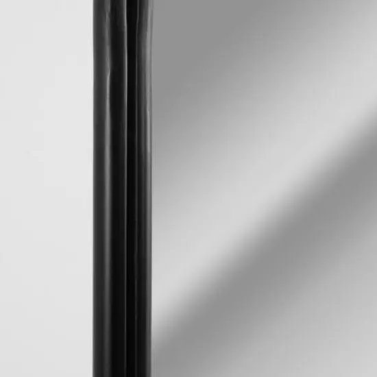 Head West Vintage Arched Black Ornate Metal Frame Mirror {5}