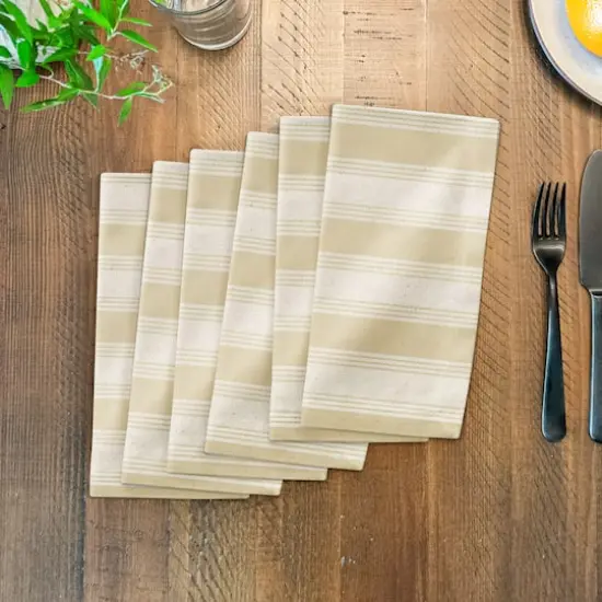 Stripe Cotton Twill Napkin Yellow {4}