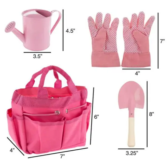 Toy Time Kid&rsquo;s Garden Tool Set With Canvas Tote {3}