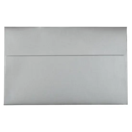 JAM Paper A10 Metallic Invitation Envelopes, 25ct. Silver Stardream {1}