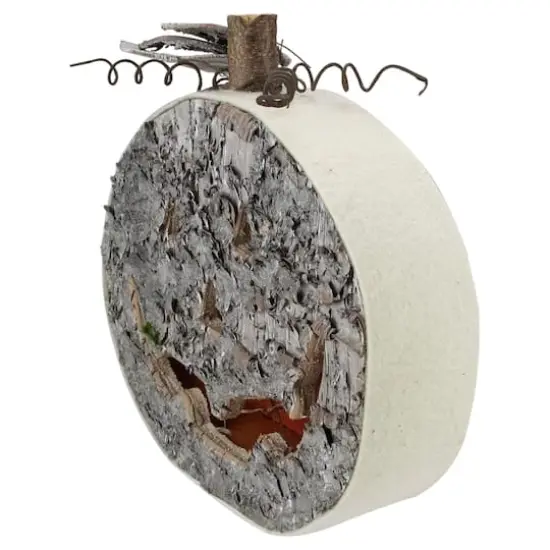 12" Gray LED Battery Operated Jack-O-Lantern Halloween Table Top Decoration {4}