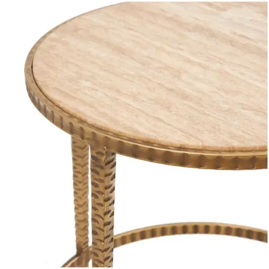20" Gold Metal Accent Table {5}