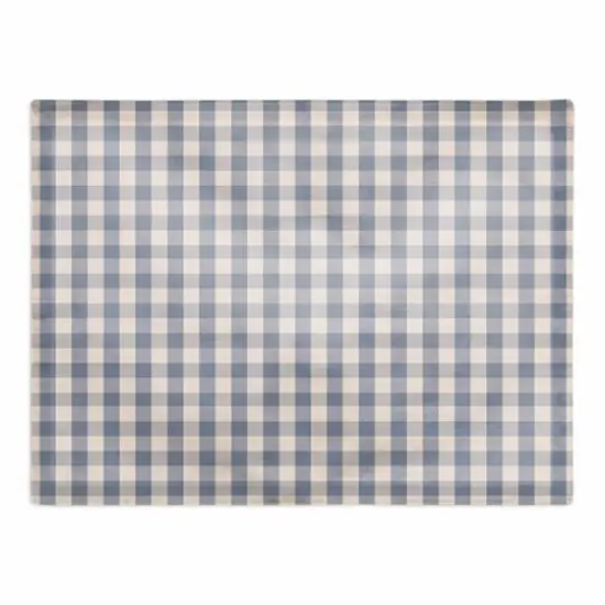 Plaid Cotton Twill Placemat Blue {1}