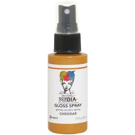 Dina Wakley Media Gloss Spray Cheddar {1}