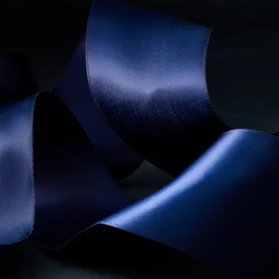 2.5" x 8.3yd. Wired Satin Ribbon by Celebrate It&reg; Navy {5}