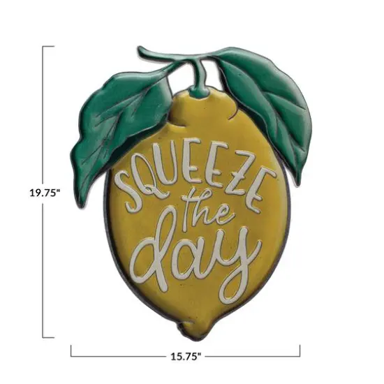 Hello Honey&reg; Lemon Squeeze the Day Metal Wall Hanging {1}