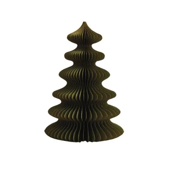 Hello Honey&reg; 15" Green Paper Folding Honeycomb Tree with Gold Glitter {1}