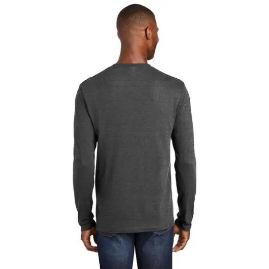 Port & Company&reg; Fan Favorite&trade; Long Sleeve Blend T-Shirt Black Heather {6}