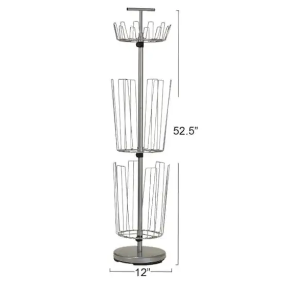 Household Essentials 3-Tier Adjustable Revolving Shoe Rack {5}