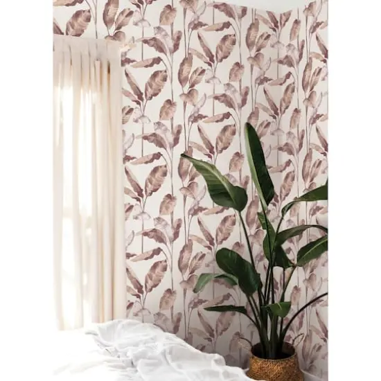 NuWallpaper Mauve Banana Leaf Peel & Stick Wallpaper {4}