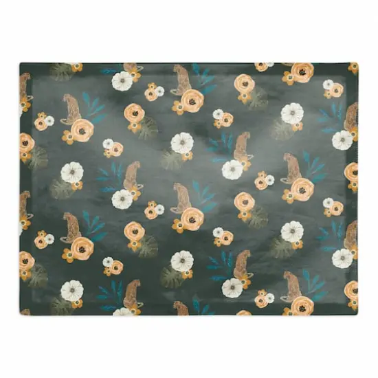 Tropical Jag Cotton Twill Placemat Green {1}