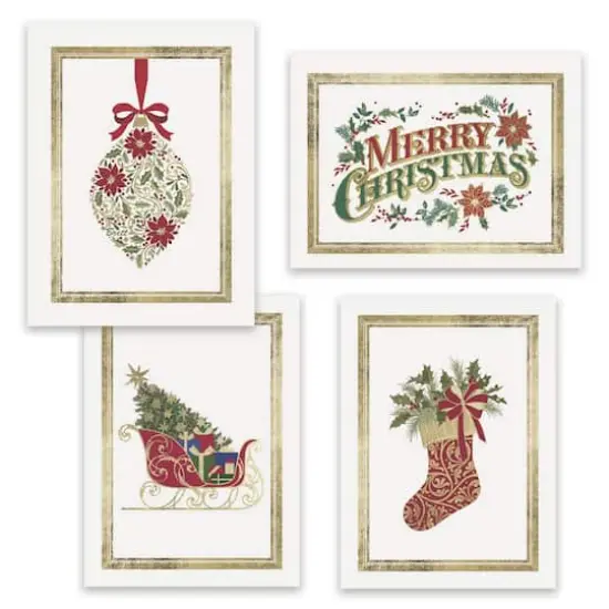 JAM Paper Holiday Traditions Assortment Christmas Cards & Envelopes Set, 16ct. {1}