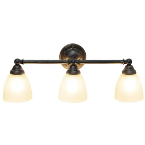 Lalia Home Essentix 3 Light Clear Shade Vanity Oil Rubbed Bronze {4}