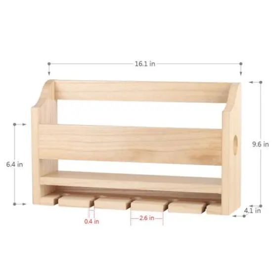 NEX&trade; Wall-Mounted Wine Rack with 5 Long Stem Glass Holder Light Brown {4}