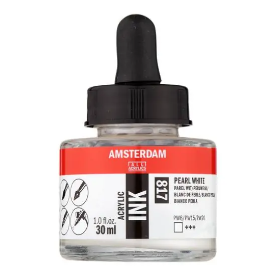Amsterdam Acrylic Ink, 1oz. 817 Pearl White {1}