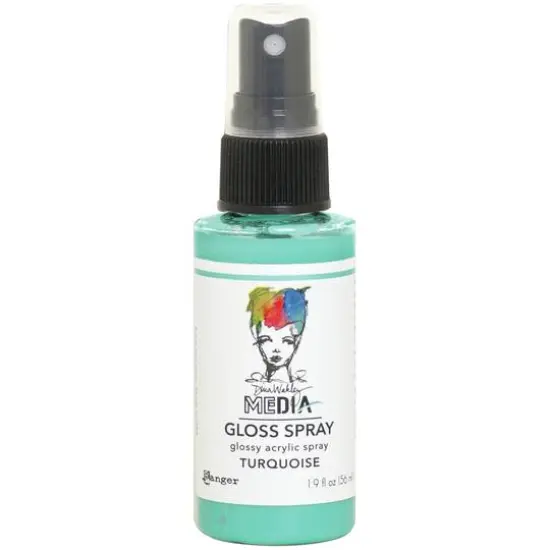 Dina Wakley Media Gloss Spray Turquoise {1}