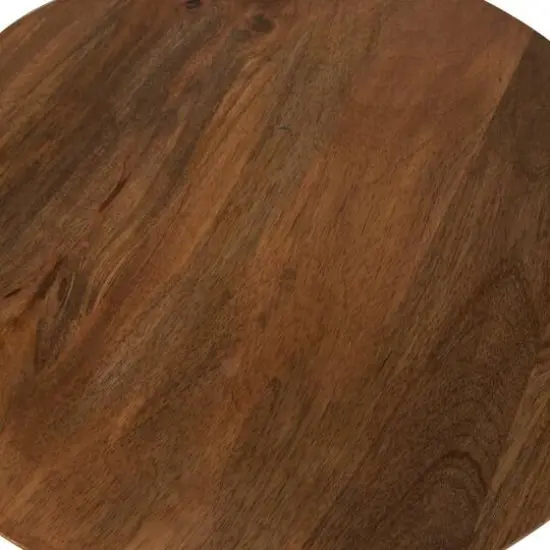Brown Mango Wood Handmade Accent Table with Elevated Bases Set {8}