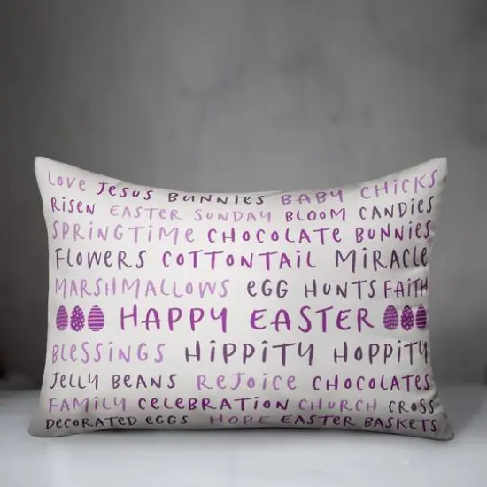 Easter Stuff Purples 2 14" x 20" Indoor / Outdoor Pillow {4}