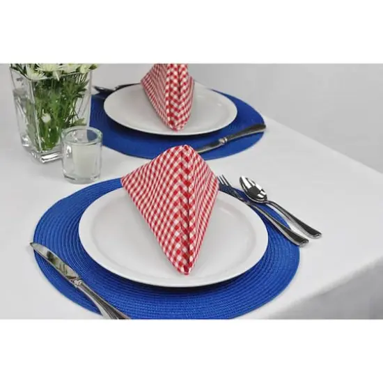 DII&reg; Tango Red Gingham Check Cloth Dinner Napkins, 6ct. {3}