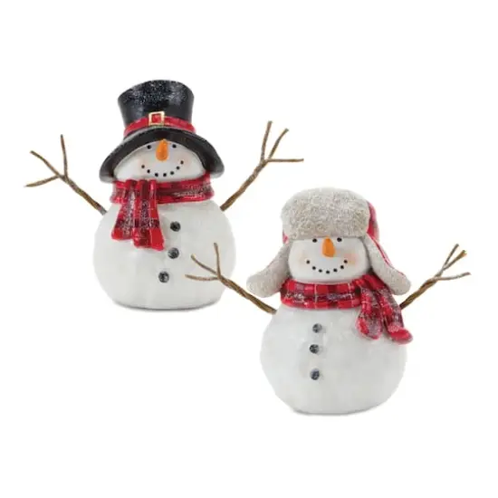 6" Snowman with Scarf Figurine Set {6}