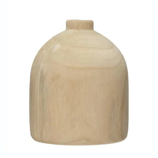 Hello Honey&reg; 9" Decorative Paulownia Wood Vase {1}