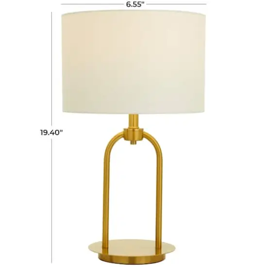 Gold Modern Table Lamp, 7" x 7" x 19" {9}